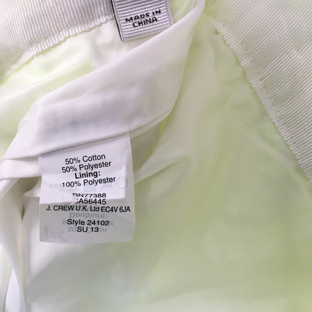 J. CREW BRIGHT YELLOW EMBROIDERED MINI SKIRT WOMENS SIZE 6 - Picture 11 of 15